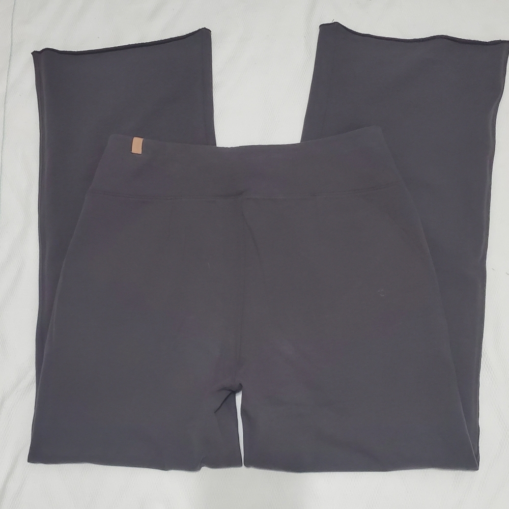 Lunya Pima Cotton Good In Bed  Wide Straight Leg Lounge Pants Taupe Brown Medium - Picture 7 of 12